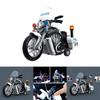 Patrol Car Inertial Motorcycle Police Car Model Toy With Sound And Light For Kids