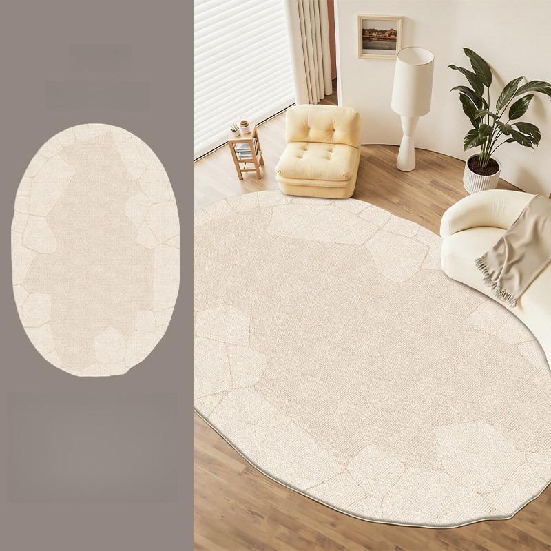 Cream Style Bedroom Decor Carpet Irregular Shape Carpets for Living Room Thick Plush Bedside Floor Mat Fluffy Soft Cloakroom Rug