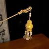 Épingle à Cheveux Fleur Lumineuse Pour Femmes Créative Lotus Émet Lumière Lanterne Gland Bâton à Cheveux Style Chinois Vintage Métal Accessoire de Cheveux