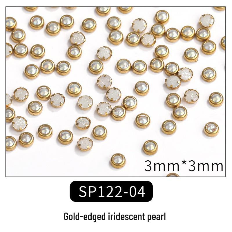 Strass & Perle Miste per Unghie con Fondo Piatto - 100 pz