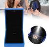 LED Light Up Pendant Box with Built In Battery Glossy Finish Necklace Jewelry Storage Case for Proposals Engagements