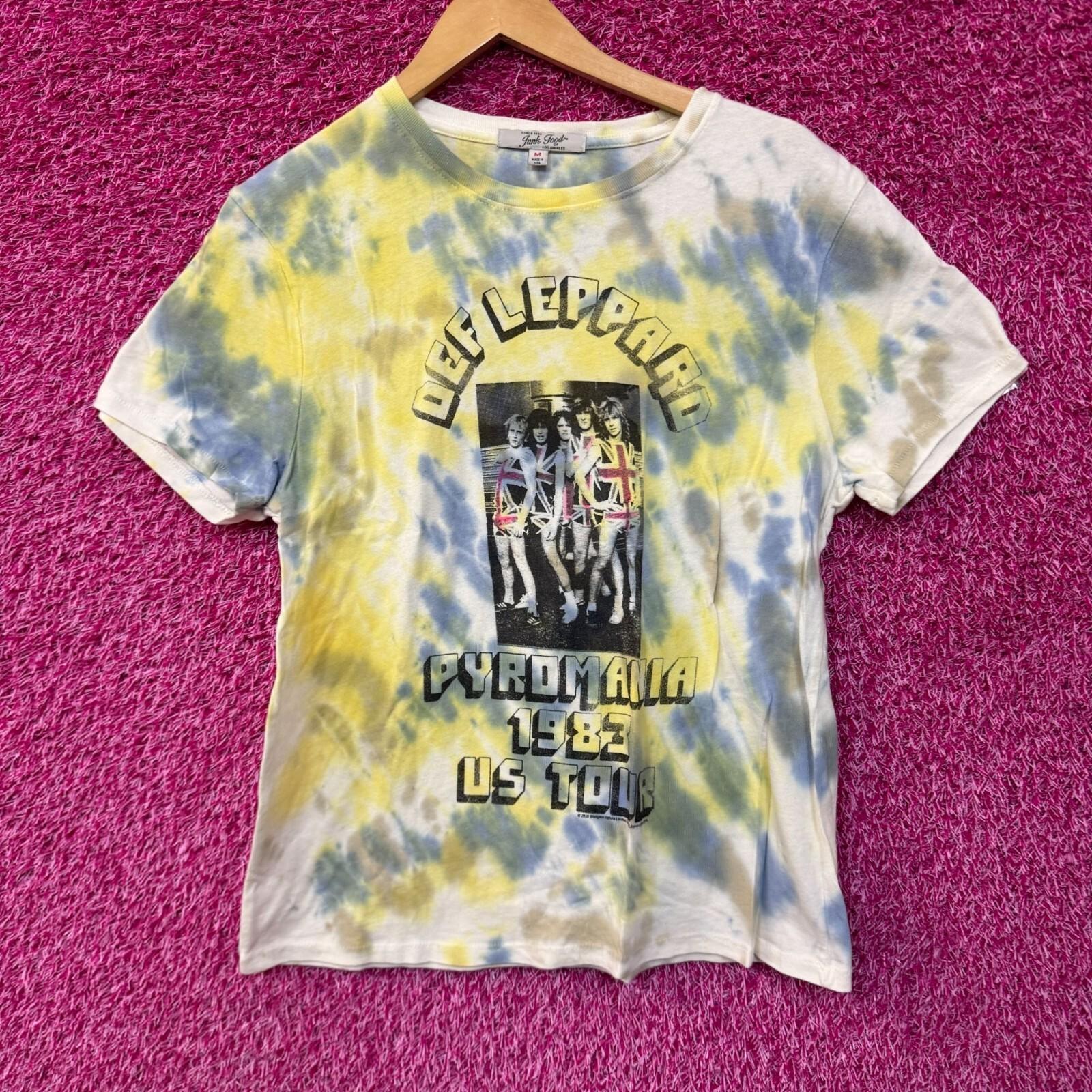 Def Leppard Pyromania 1983 US Tour Heavy Metal Tie Dye Top M XXL
