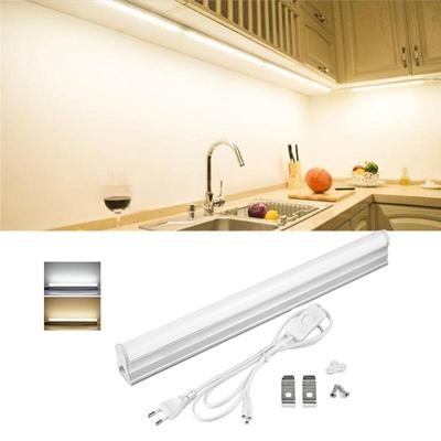 Lampada da armadio T5 Lampadina a tubo 6w 10w Luci a led per cucina Camera da letto Armadio armadio Tv Retroilluminazione Lampada da parete Striscia LED Illuminazione decorativa con spina europea