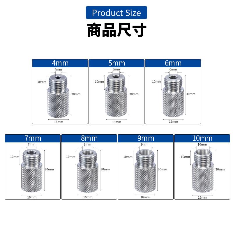 Stainless Steel Extended Knurled Drill Sleeve Woodworking Dowel Drill Locator 3 in 1 Puncher Accessories