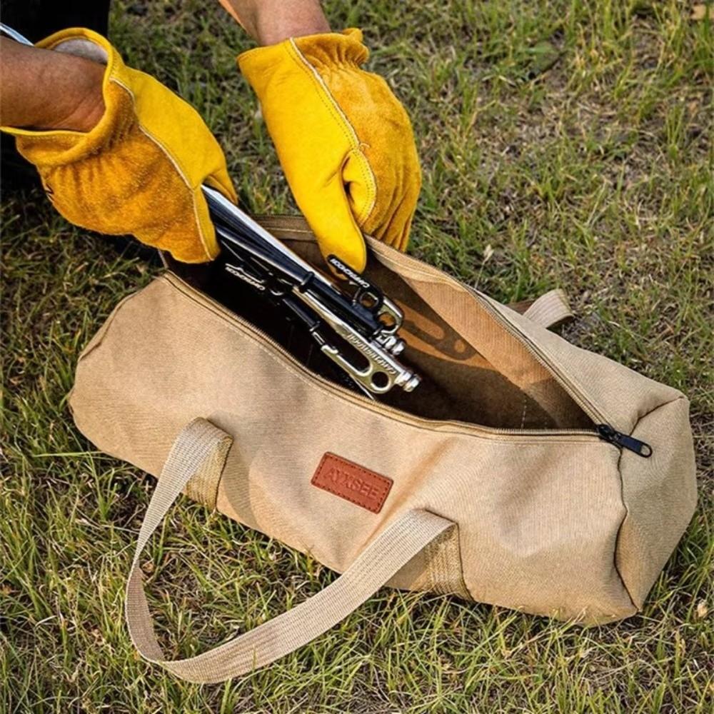 Oxford Cloth Wind Rope Storage Bag Cylindrical Bag Hiking Tool Handbag Outdoor