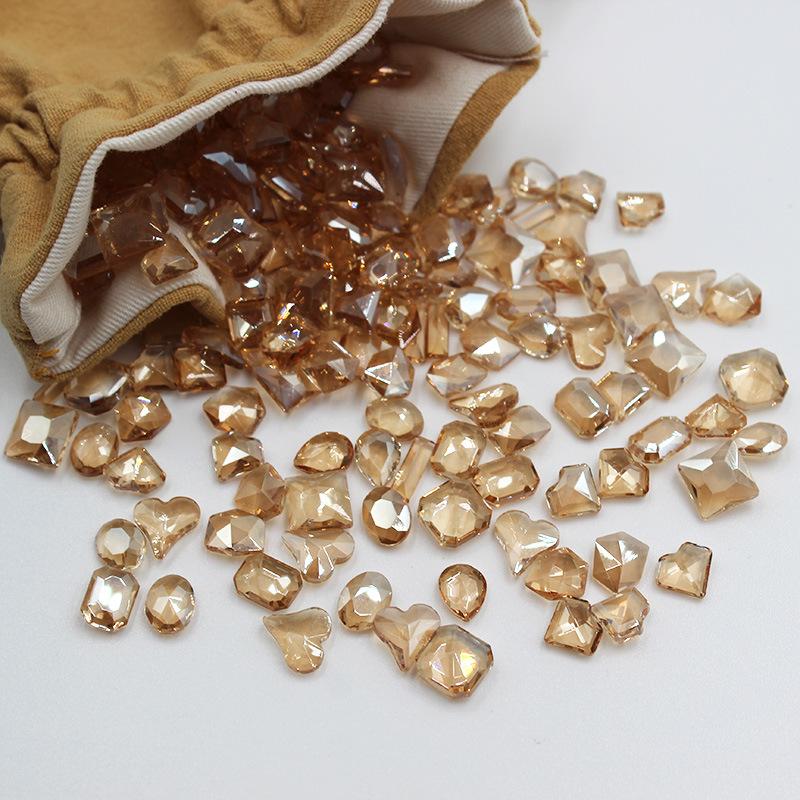 Nail Art Drill Whole Batch By Catty Nail Art Special-Shaped Diamond Burst Flash Color Pointed Bottom Diamond Crystal Glass Mixed Diamond Nail Art