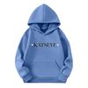 Girls' Fashion Long-Sleeve Hooded Sweatshirt with Print and Pockets
