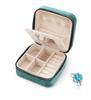 Korean Flannel Jewelry Storage Box with Mirror - Travel-Friendly Organizer for Earrings and Rings