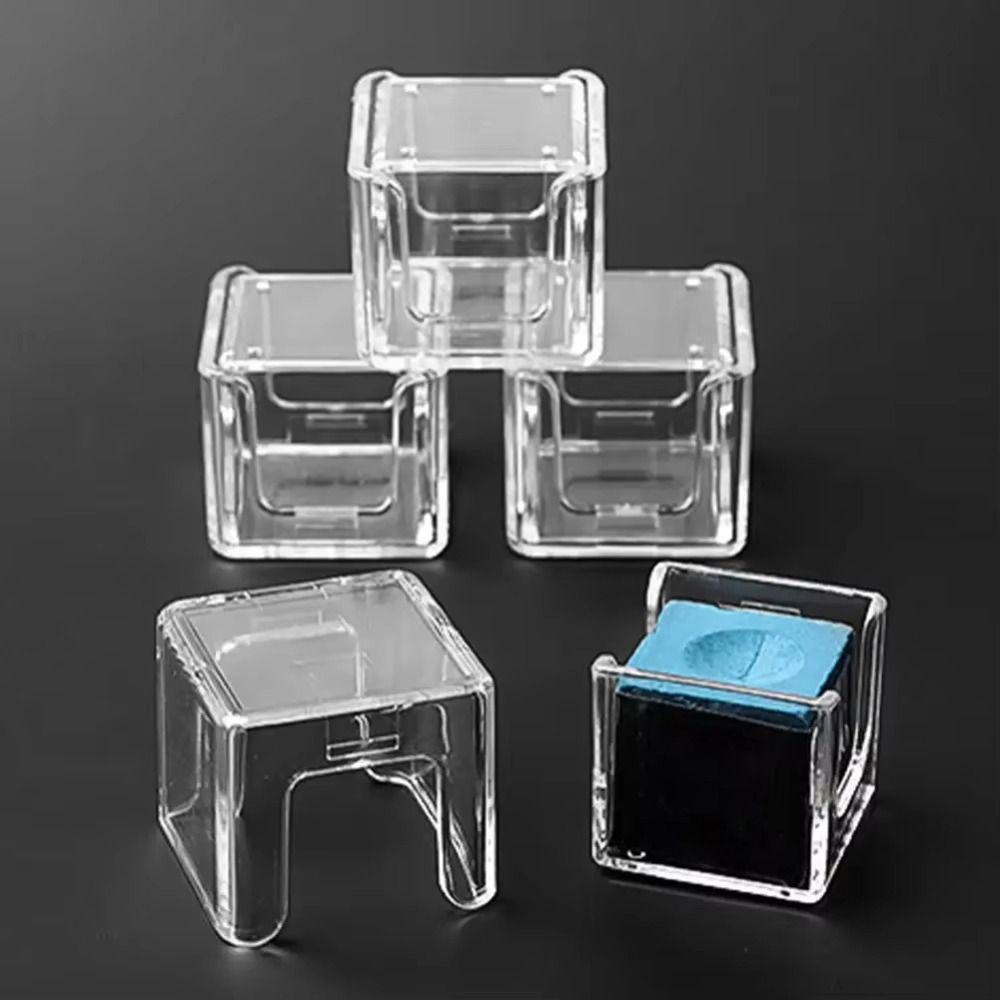 1Pcs Moistureproof Acrylic Box Plastic Cube Storage Holder Durable Billiard Accessory Snooker Pool