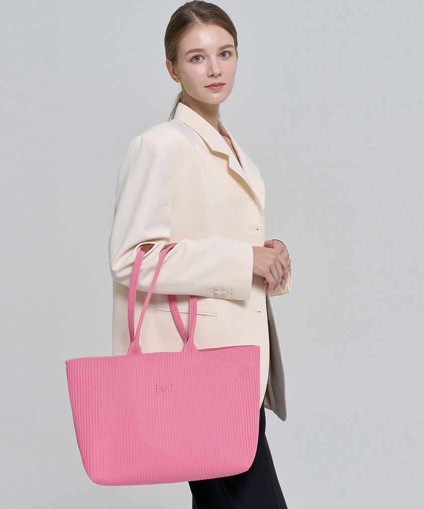 Dal Daily Knit Shopper Bag Pink L