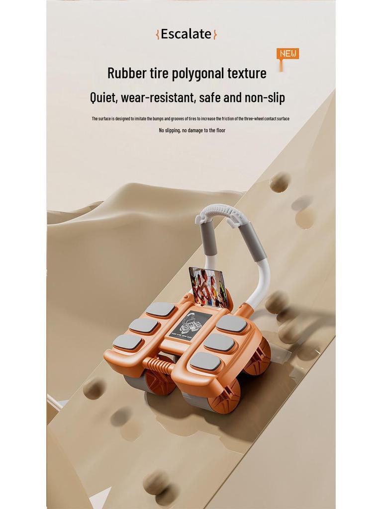 Changfeng 2025 Four-Wheel Ab Wheel with Elbow Support - Automatic Rebound Sit-up Fitness Machine