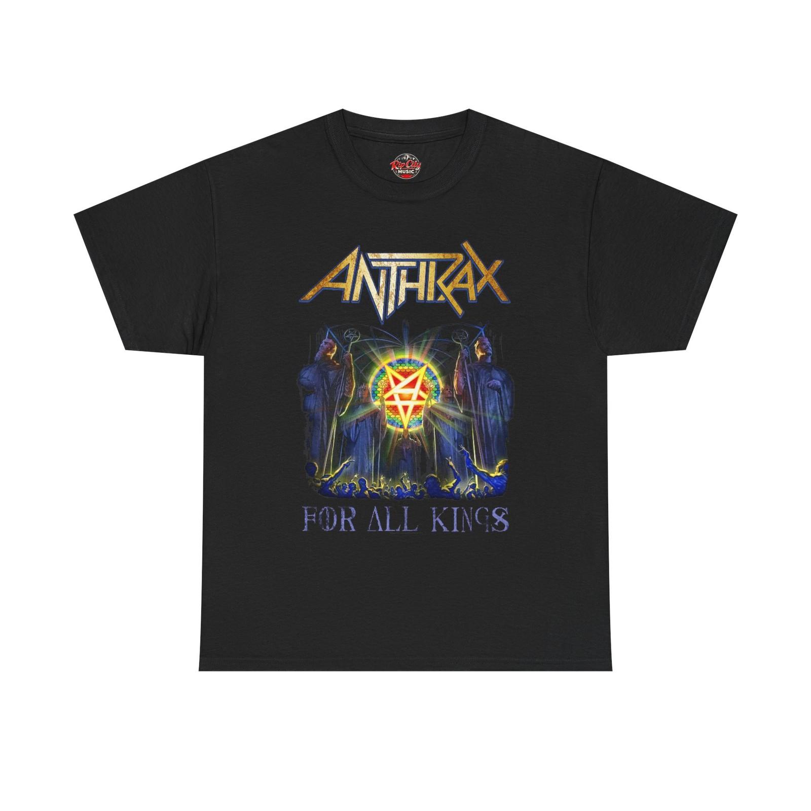 Anthrax For All Kings Pentabrand Church Stained Glass Rock Band Unisex T-Shirt M