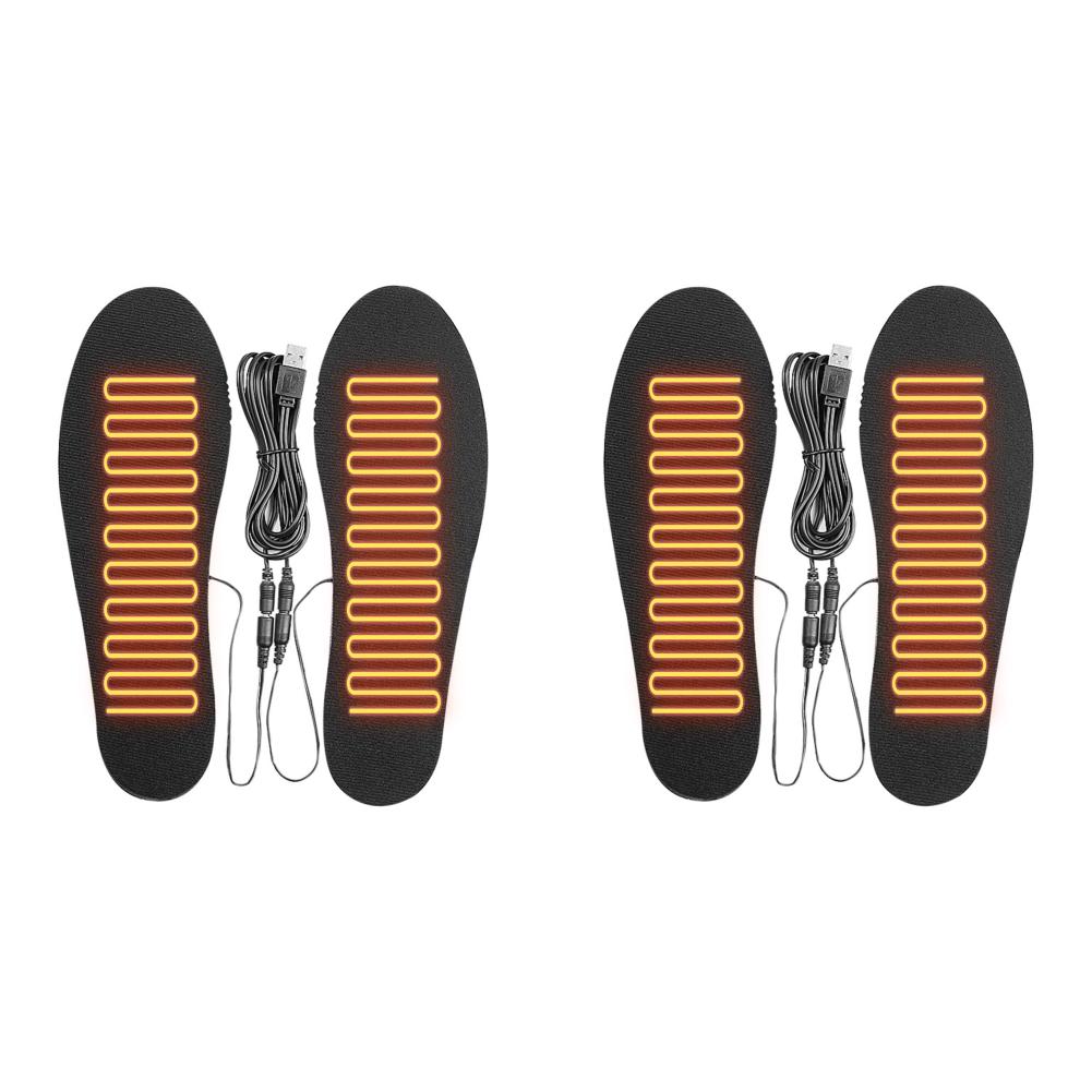 5-1ks Elektrické vyhřívané vložky do bot Omyvatelné Dobíjecí Ohřívače nohou Elektrické vyhřívané vložky pro muže ženy USB Vyhřívané vložky do bot