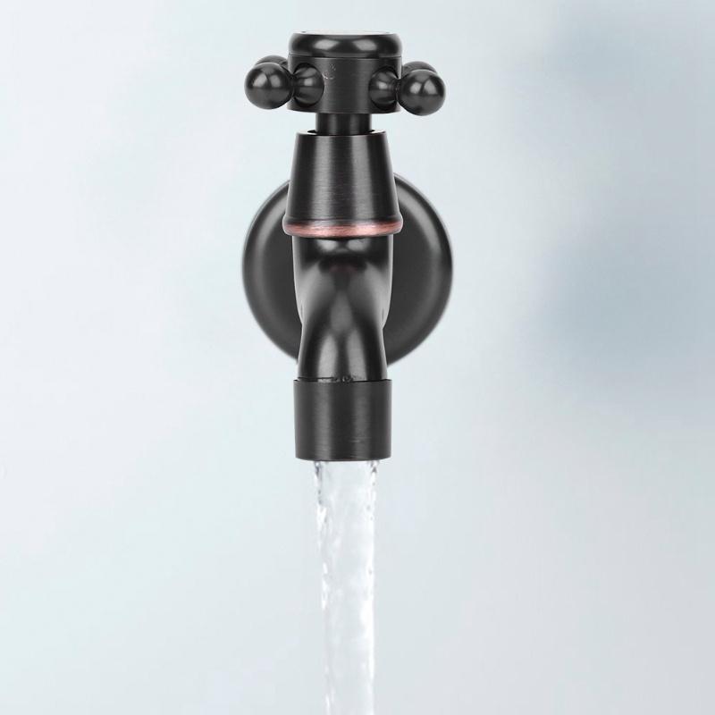 Retro Style Brass Single Handle Single Cold Quick Open Faucet Mop Pool Water Tap For Home UseLong Faucet