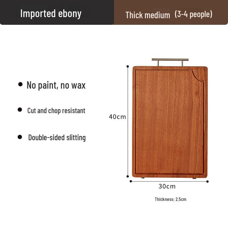 Mingjiang Chubang Black Ebony Wood Chopping Board