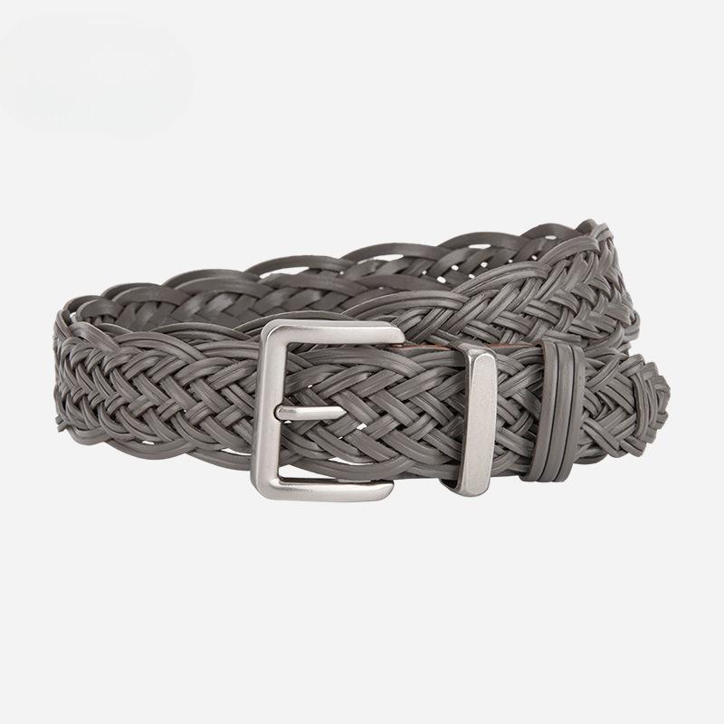 Women's Hand-woven Without Punching Ladies' Decorative Belt European and American Fashion Classic Versatile Dress for Women's Waist Belt