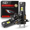2 stuks H4 H7 LED Autokoplamp Lampen Canbus Groot- en Dimlichten met Turbofan LED Mistlampen voor Rijlichten Auto 6000K Wit 12V