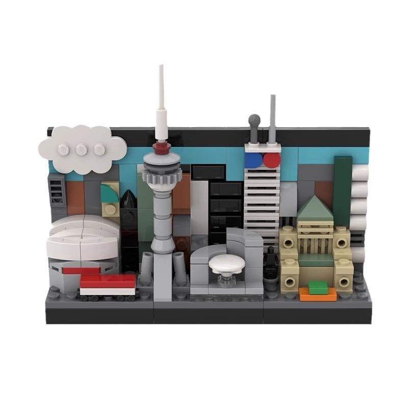 

Istanbul Chicago Gotham City Rings Skyline Architecture Movie Model Town Street View Building Blocks Educational Toy For Gift