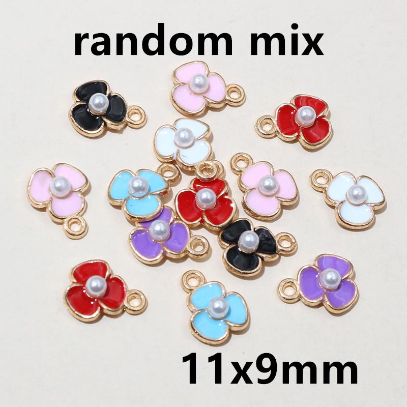 

20pcs Metal Enamel Heart Flower Piano Charms Pendant DIY Jewelry Making Accessories for Necklace Earrings Bracelet