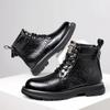 Fashion British Style Men's Genuine Leather Boots Fashionable Business Short Boots Winter Ankle Boots Men's Work Boots Versatile