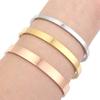 1Pc Stainless Steel Cuff Bangle Bracelet 4/6/8mm Glossy Bracelets UNISEX Bracelet for DIY Simple Exquisite Jewelry Accessories