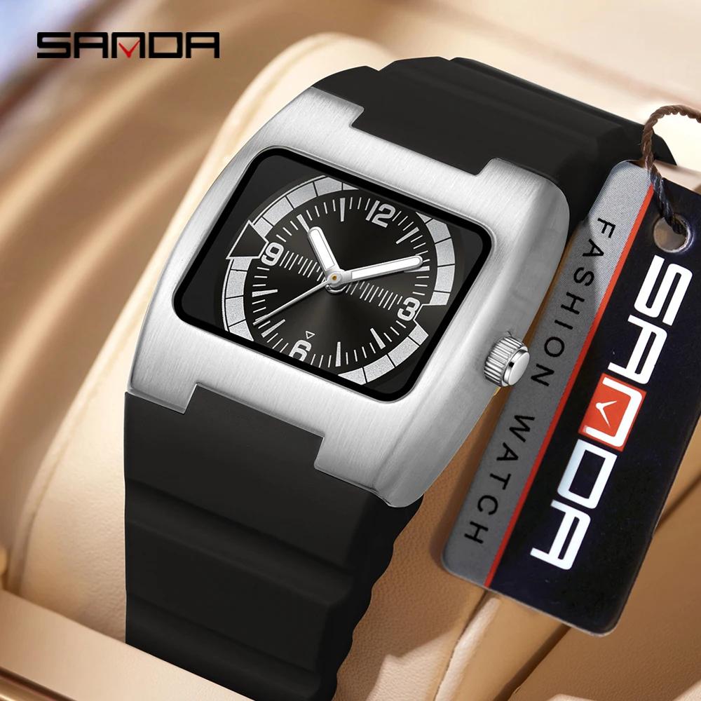 SANDA 3280 Fashion Men's Quartz Watch Creative Wristwatch Simple Waterproof Casual Watches for Man reloj hombre -2