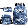 Astro Bot Children's School Bag, Cosmic Robot Elementary School Student Starry Sky Backpack Leisure Bag