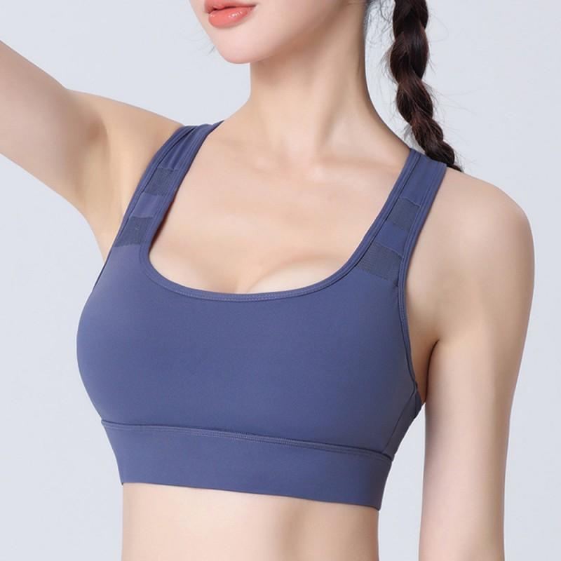 High Impact Support Sports Bra Running Yoga Fitness Women Seamless No Underwire Y Back 3/4 Cup Padded