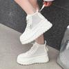 Thick-soled Muffin High-top Shoes New Mesh Breathable Casual Comfortable Small Board Shoes In Summer