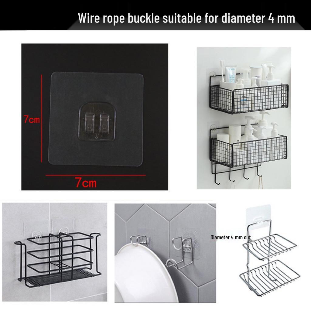 Transparent Acrylic Strong Adhesive Hook Sticker Shelf - No-Punch, Traceless Brushed Buckle