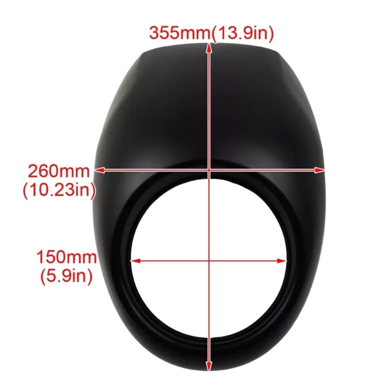 Owiewka reflektora motocyklowego 6" Szyba Cafe Racer do 883 XL 1200