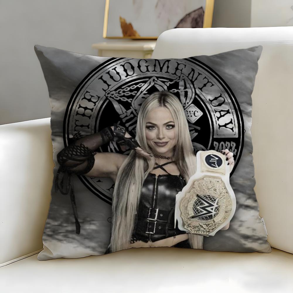 popular wrestler Liv Morgan Cushion Cover Soft  EasyWash Pillow Case  Versatile for Couch Bed Travel and Office