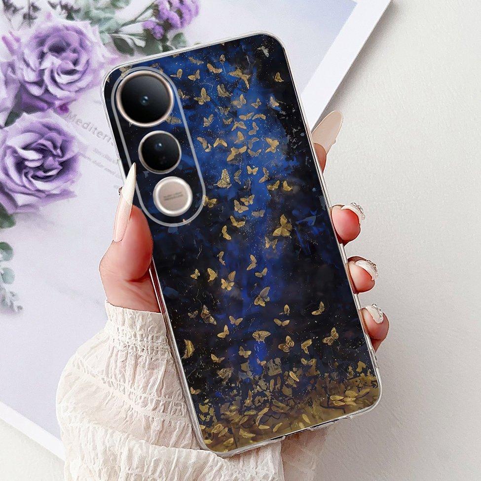 For Vivo V50 Lite 5G Case Cover Cute Cat Luxury Fashion Flowers Funny Cool Painted Back Cover For Vivo V50Lite 5G Phone Case