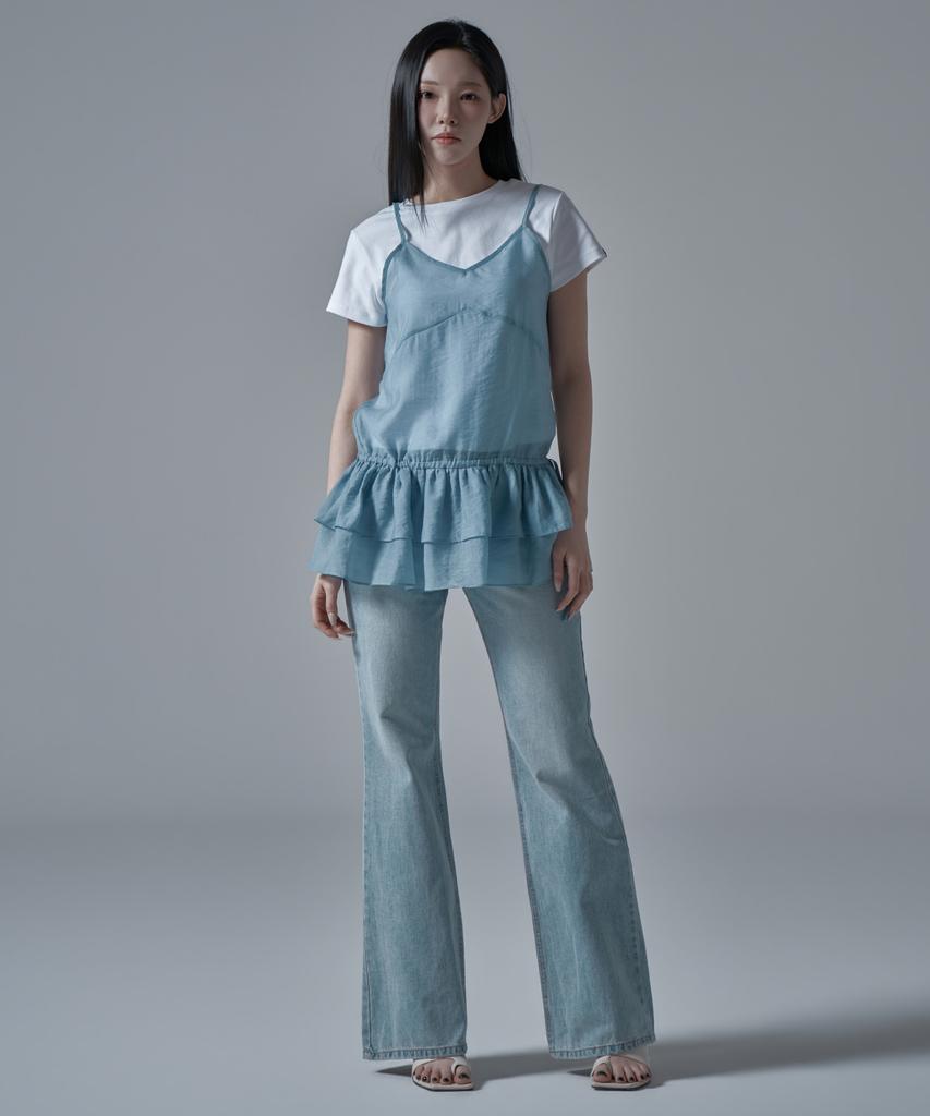 War For Woman Ws-08 Tiered Bustier Layered Dress_Sky