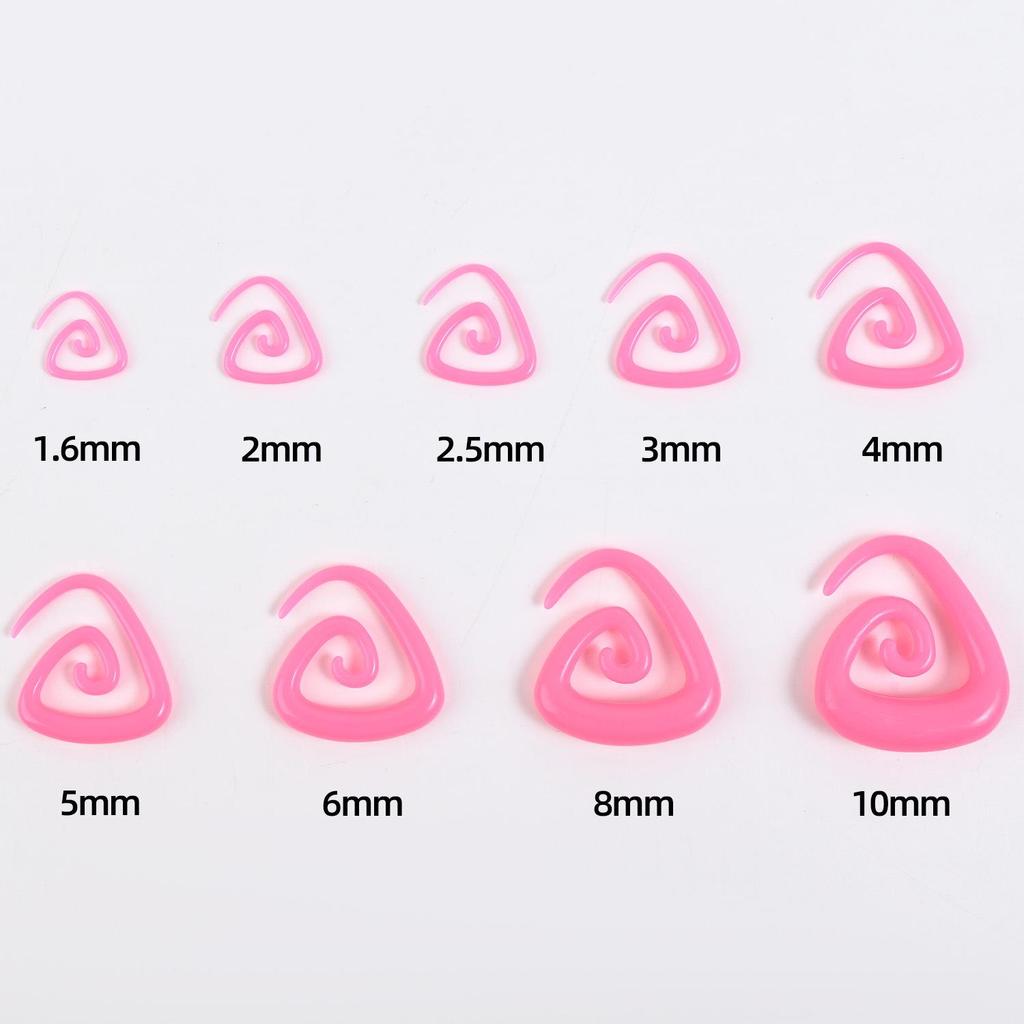 Acrylic Heart & Triangle Ear Plugs – Colorful Piercing Jewelry In Multiple Sizes