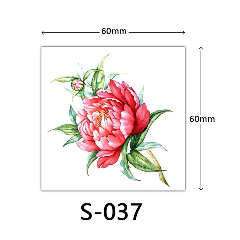 Small Flower Tattoo Sticker Female 3D Color Tattoo Sticker Rose Lotus Butterfly Flower Tattoo