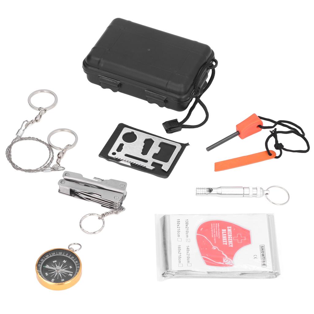 Survival Tool Kit Portable Emergency Box for Car Home Travel Camping Office Sports