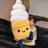 Ice Cream Plush Pillow 30/60/100cm Cute Stuffed Doll for Girls Lumbar Nap Support Soft Hugging Body Pillow for Bed Dorm