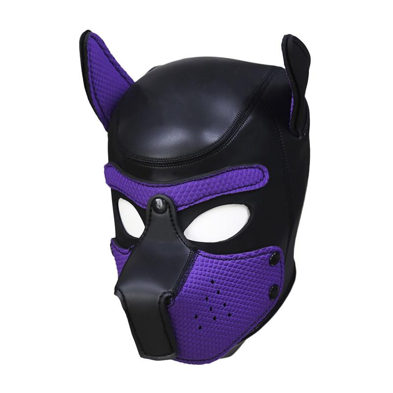 Fetish Gay Puppy Play Rubber Hood Adult Games Dog Slave Full Head BDSM Bondage Mask Hood Erotic Cosplay Sex Toys for Men