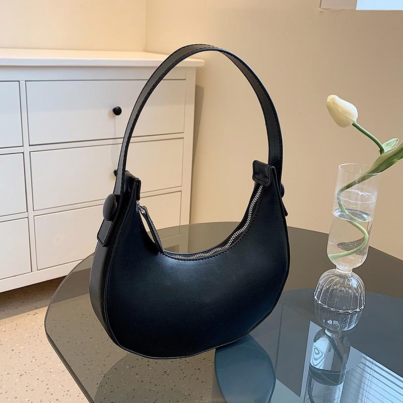 Women's new trendy shoulder bag, armpit bag, mthly tooth bag, solid color handbag, fashiable versatile bag