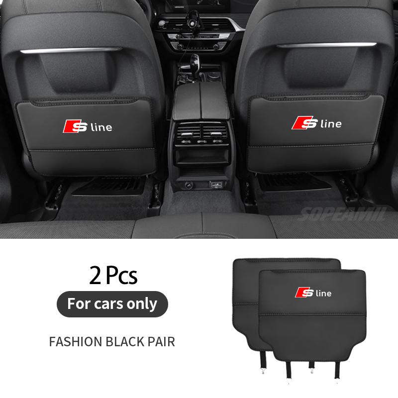 

Для Audi Audi Sline A3 A4 A5 A6 A7 A8 Q3 Q5 Q7 Q8 RS3 RS4 S3 S4 Автомобильная сумка-органайзер на спинку сиденья Задняя защита спинки от износа Анти-