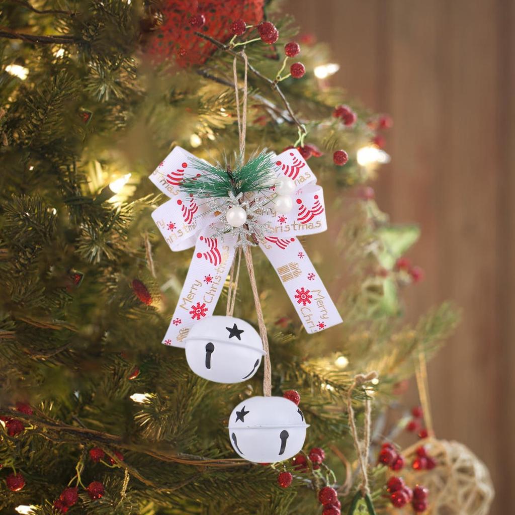 Christmas Bells For Decoration Bow Bells Room Decor For Trees Party Supplies Home Decorations For Porch Window Wall Fireplace