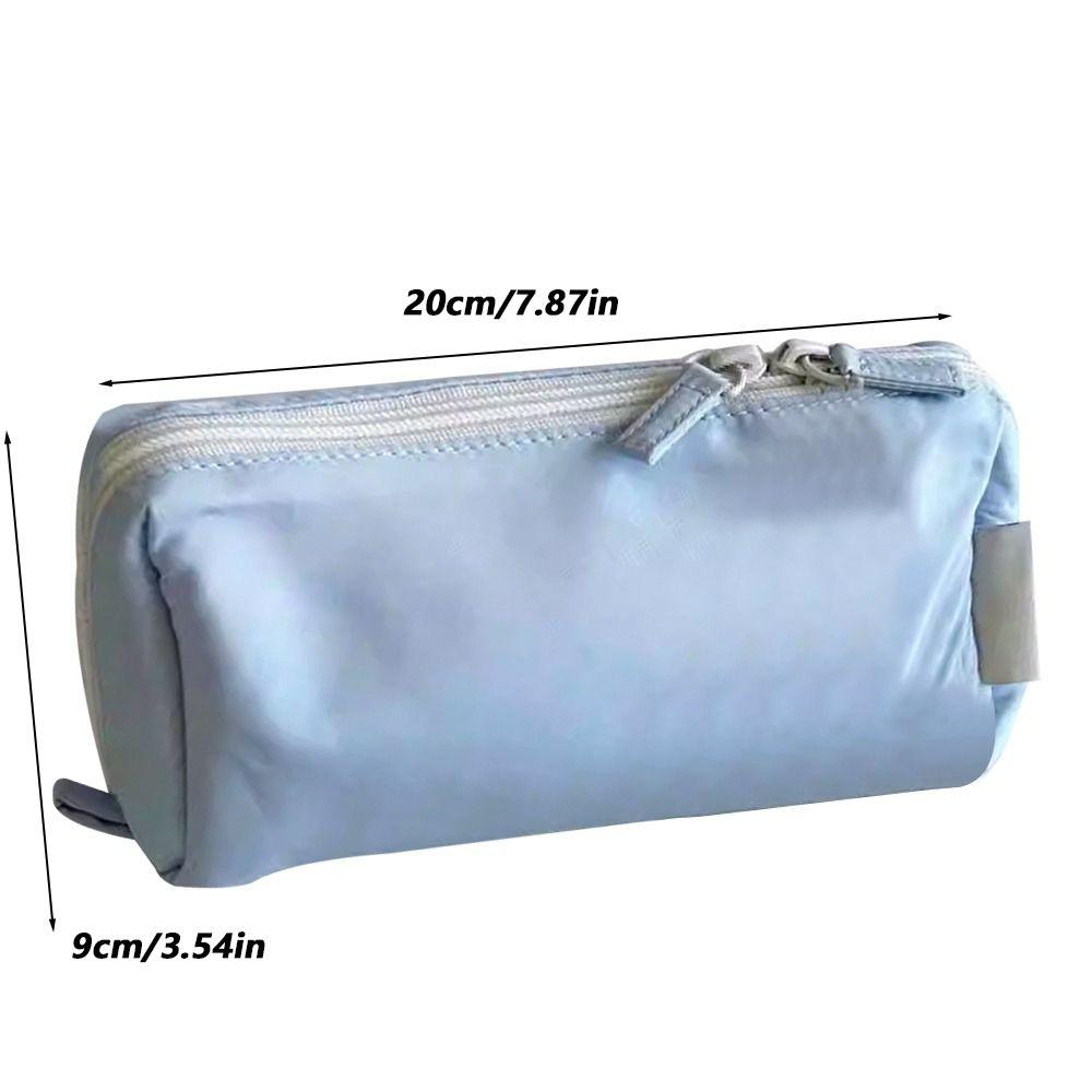 Solid Color Pen Bag Large Capacity Stationery Bag Simple Stationery Organizer  Students