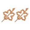 2Pcs Wooden Flower Brooch Handmade Elegant Women Brooch Scarf Buckle for Collar Dress Sweater Gift