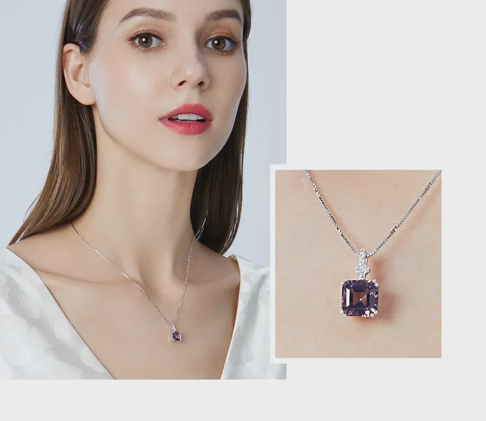 Collier Pendentif PAG&MAG en Argent Sterling Morganite – Bijoux en Argent 925 Tendance & Polyvalents pour Femmes.