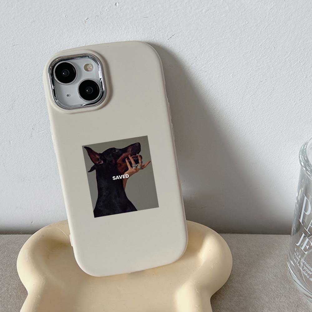 For iPhone 13 14 15 Pro Max Samsung Galaxy A14 A15 A24 Xiaomi 13T Redmi 12C Soft Chubby Phone Case NY5 Cute Doberman Pinscher TPU Silicone Cover