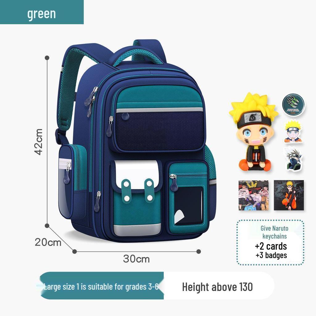 Large Capacity Naruto Backpack for Boys & Girls, Grade 6 - Lightweight, Spine-Friendly