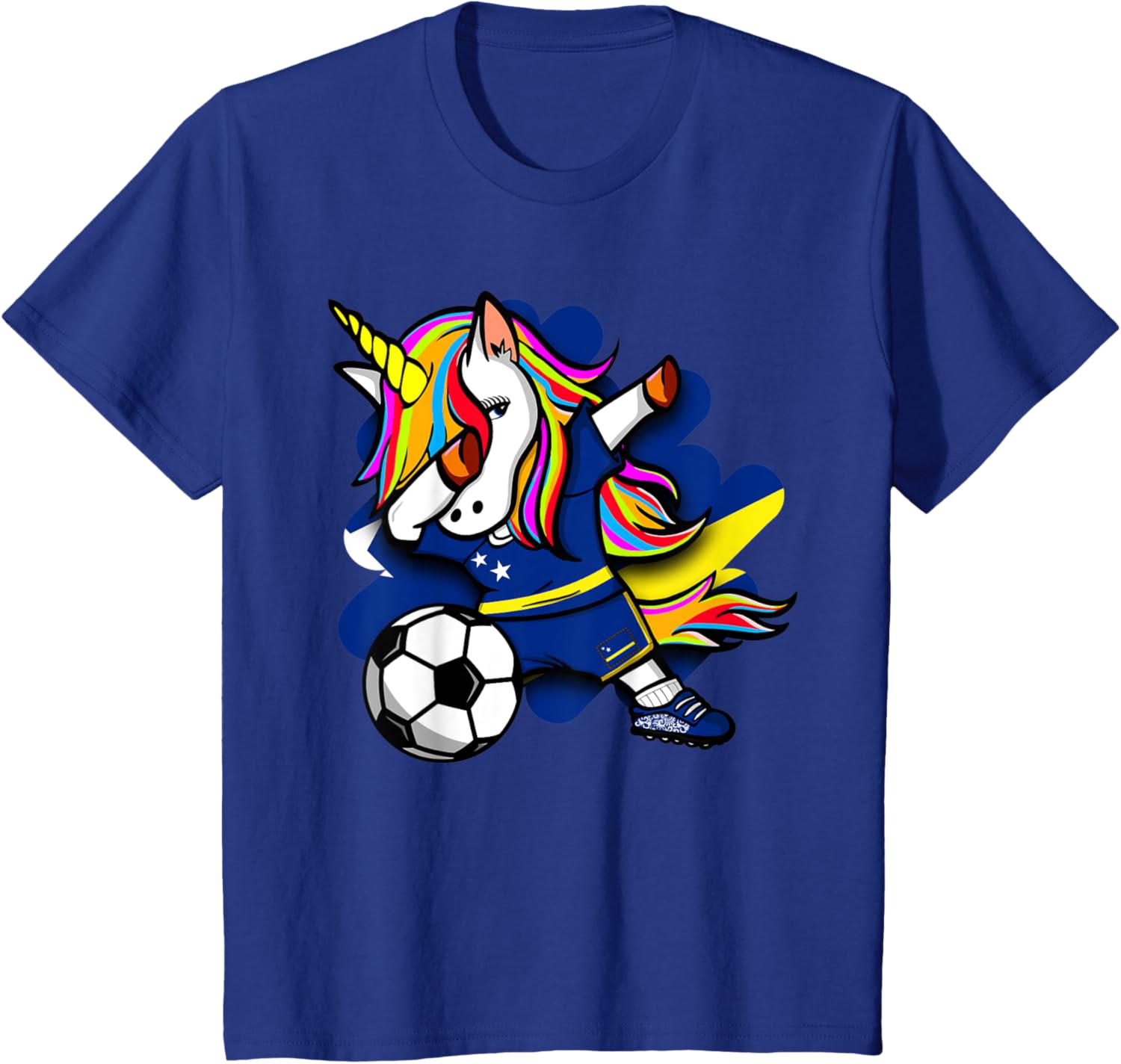 Dabbing Unicorn Curacao Soccer Fans Jersey Curacao Football TShirt 2026 S