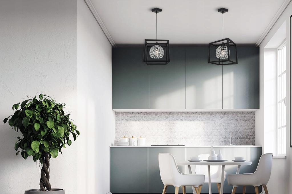 HANGING LAMP CAGE ELEGANT GLASS BALL