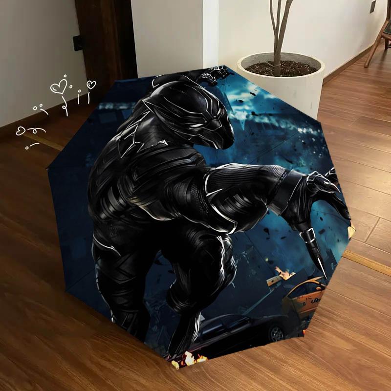 1pc Black Panther Themed High-quality Umbrella,Automatic Opening and Closing Umbrella,Multi-functional Umbrella G0811095